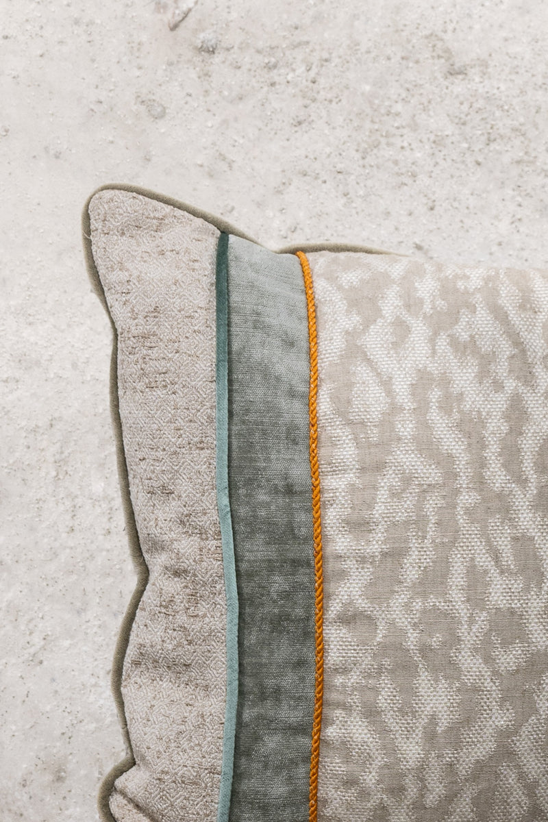 CUSHION - BEIGE - PATCHWORK