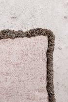 CUSHION - BEIGE - WITH FRINGES
