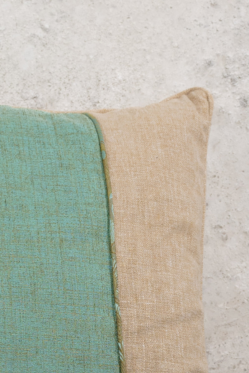 CUSHION - BLUE/BEIGE