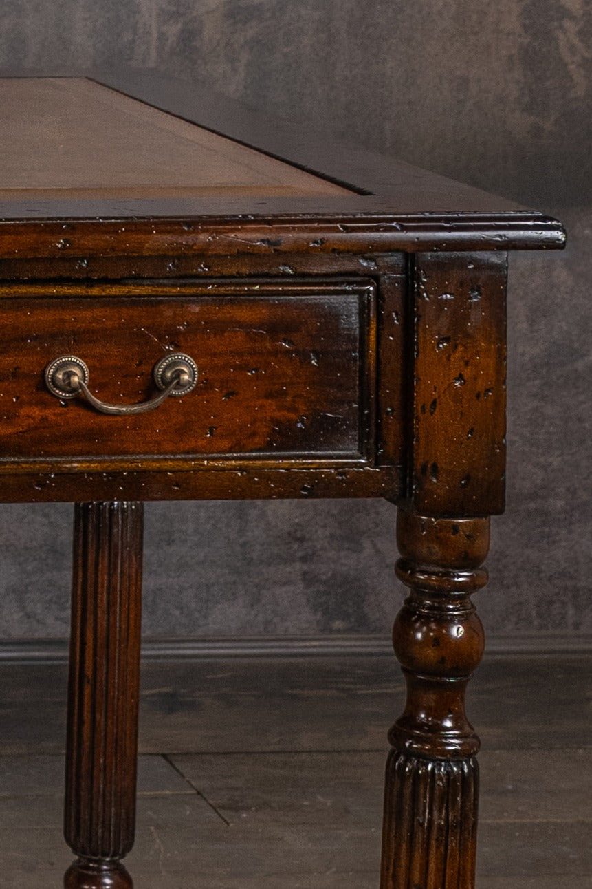 WRITING TABLE - MAHOGANY BROWN