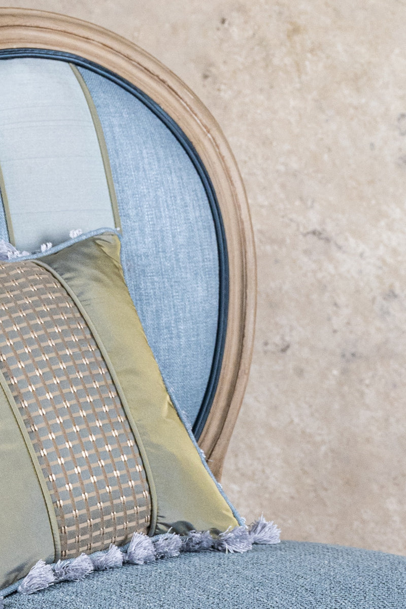 CHAIRS - BLUE - SET OF 6 WITH CUSHIONS