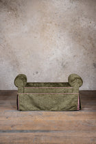 FOOTSTOOLS - KHAKI WITH PINK PIPINGS