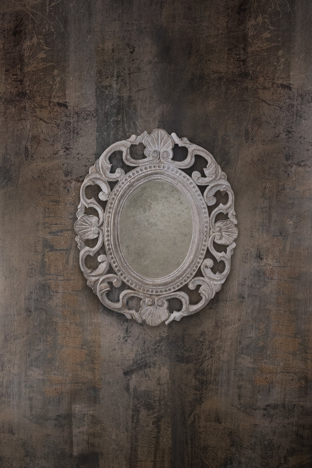 MIRRORS - ROUND WITH ORNAMENT - SET OF 2