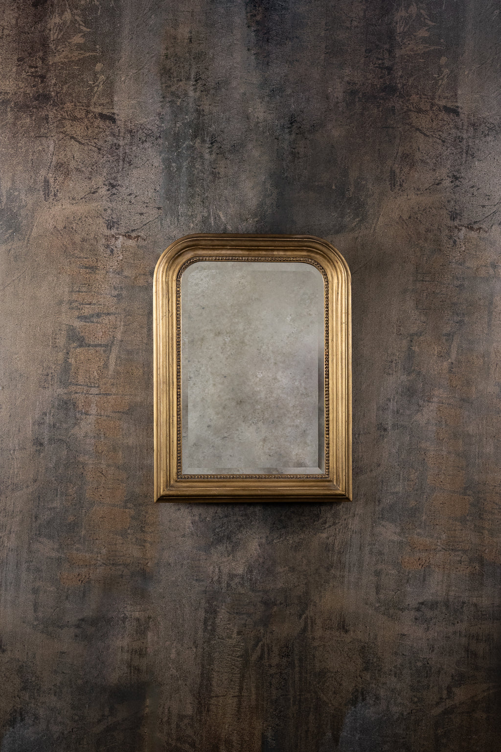 MIRROR - GOLDEN TOP-ROUNDED