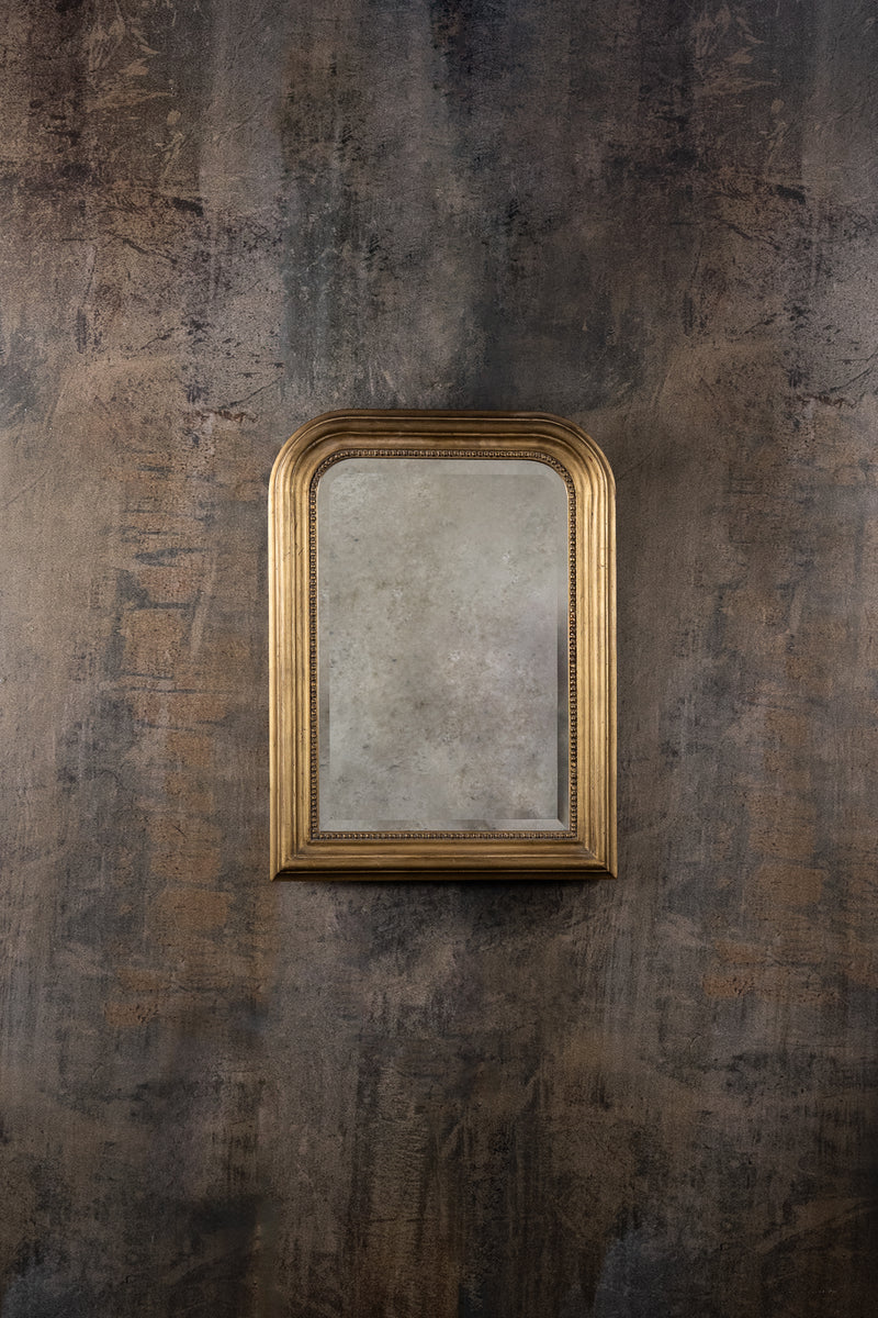 MIRROR - GOLDEN TOP-ROUNDED