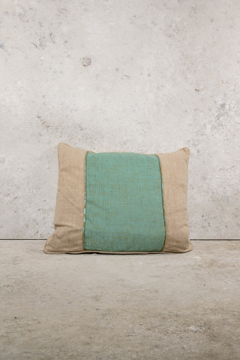 CUSHION - BLUE/BEIGE