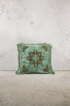 CUSHION - MINTGREEN - ZARDOZI