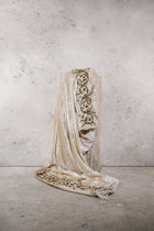 BLANKET - EMBROIDERED - BEIGE