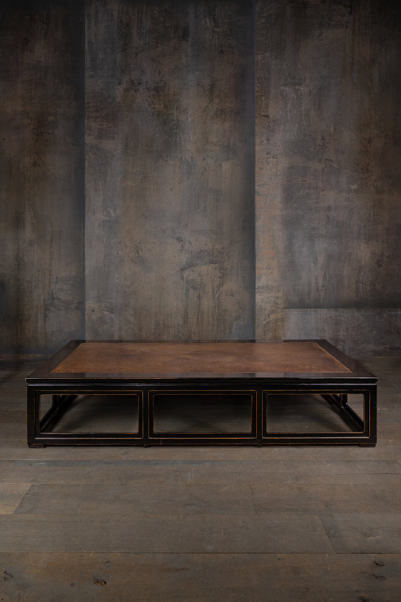 COFFEE TABLE - BLACK/ROTAN