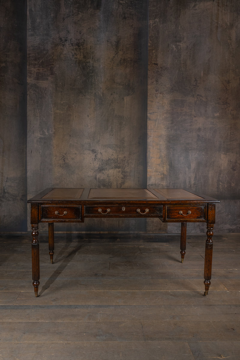 WRITING TABLE - MAHOGANY BROWN