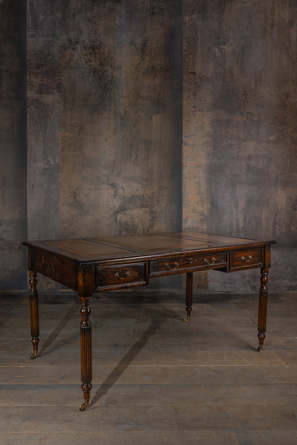 WRITING TABLE - MAHOGANY BROWN