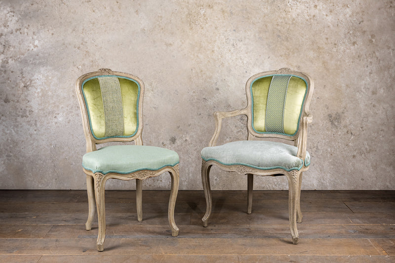CHAIRS - SAGE GREEN - SET OF 10 WITH CUSHIONS