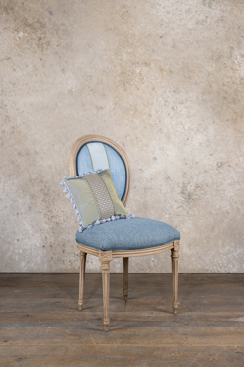 CHAIRS - BLUE - SET OF 6 WITH CUSHIONS