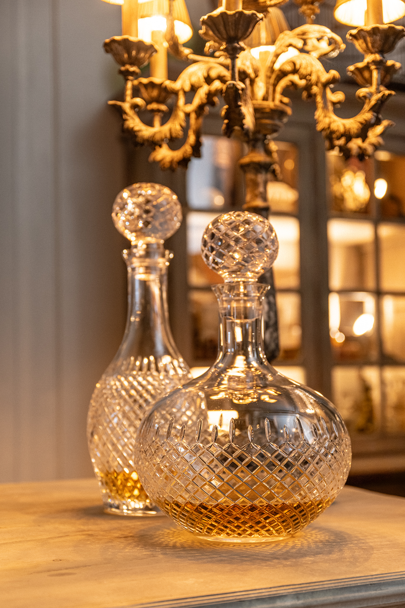 EXTRA-LARGE MOUTH-BLOWN CRYSTAL DECANTER