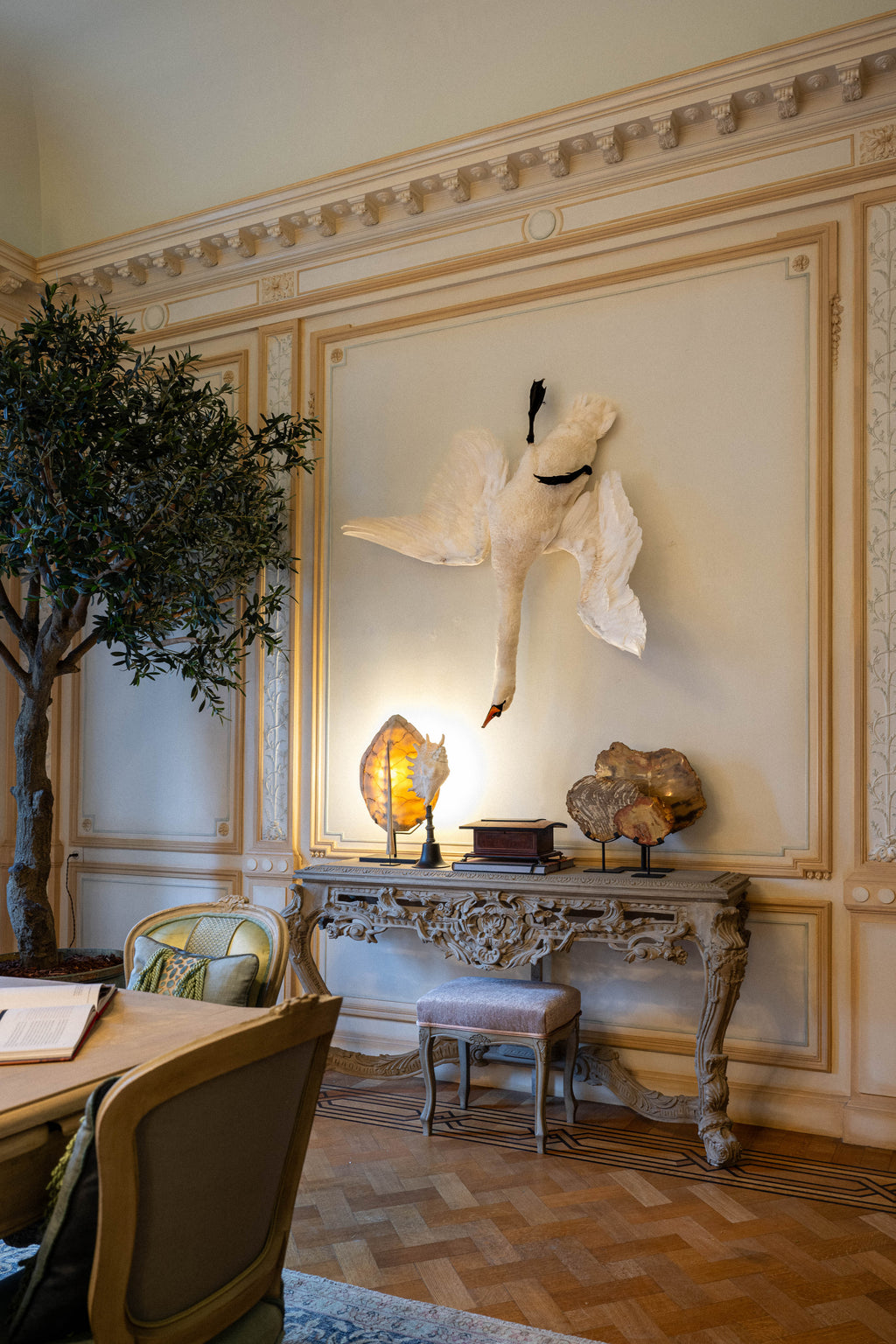 WALL TABLE - PATINATED - ANTIQUE