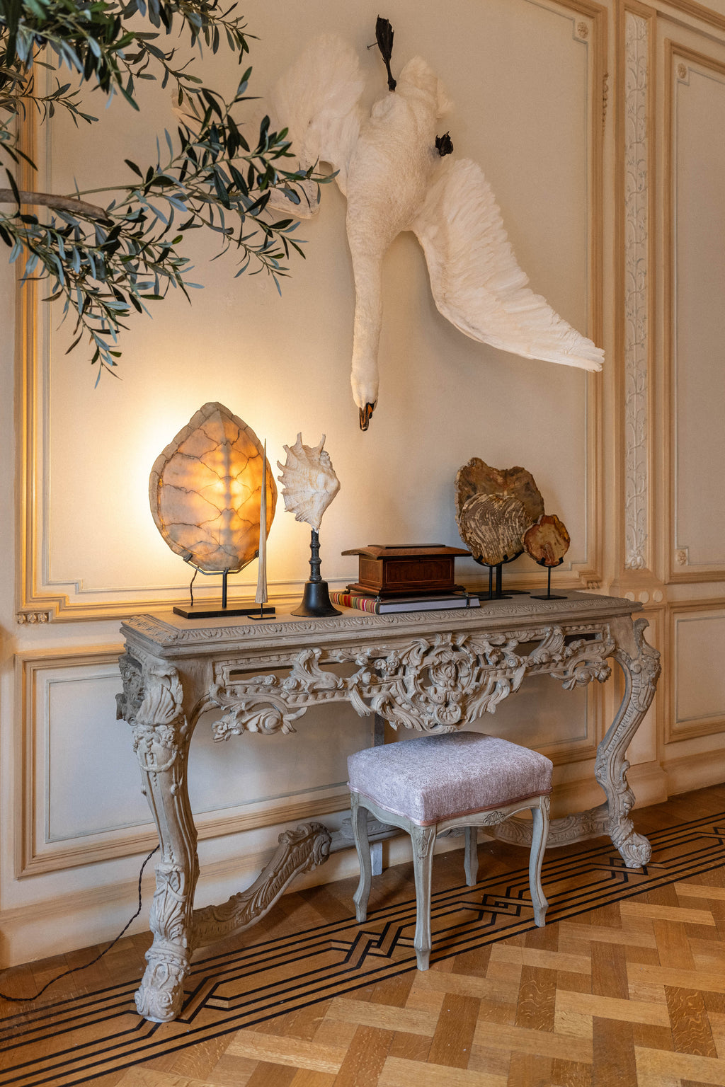 WALL TABLE - PATINATED - ANTIQUE